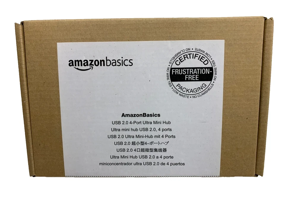 AmazonBasics 4-Port USB 2.0 Ultra-Mini Hub Adapter - Expand Your Connectivity - Image 1 of 1