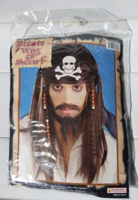 Halloween Costume Pirate Wig & Scarf - Image 1 of 2