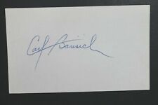 Princeton Browns Dolphins Carl Barisich Signed Autograph Vintage 3x5 Index Card