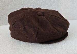 Vintage Cabbie Flat Hat Cap Newsboy Fitted McGregor Made in USA Size: Large