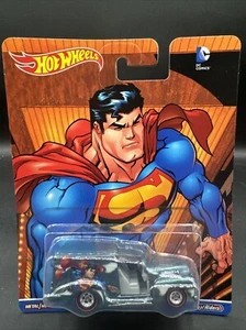Rare 2017 Hot Wheels BLUE CUSTOM 52 CHEVY SUPERMAN DC COMICS free shipping RRs - Picture 1 of 3