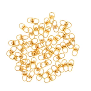 50Pcs DIY Metal Swivel Double Loops Hook Ring Connector Two Ended Key Chain Link - Picture 1 of 13