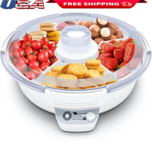 Vacuum Sealed Food Serving Tray Portable Divided Snack Box W/ Lid Freshness New - Picture 1 of 7