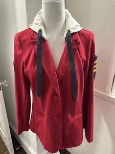 Neu Miller Wendt rot weich abnehmbar weiß Hoodie Blazer Frieden Militär Medium - Bild 1 von 10