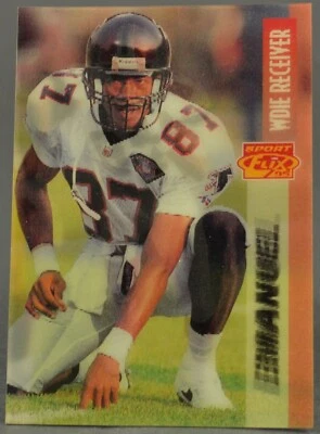   1995 Sportflix Pinnacle Hologram NFL Bert Emanuel #80 Football Trading Card - Image 1 of 3