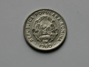 1960 ROMANIA (Communist RPR) Coin - 15 Bani - toned-lustre - Picture 1 of 2