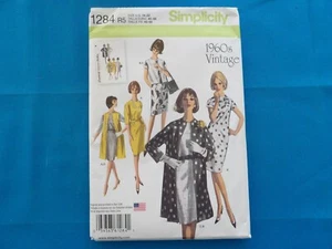 Simplicity 1284, Misses'  Dress, Unlined Coat or Vest,  1960s Vintage, Size 6-14 - Picture 1 of 3