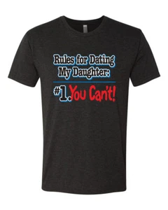 Rules for Dating My Daughter Father Gift Men Premium Tri Blend Tshirt - Picture 1 of 8