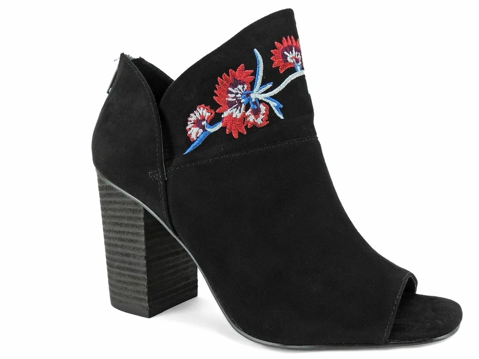 Carlos by Carlos Santana Talana PEEP Toe BOOTIES 341 Black 8 US / 38 EU