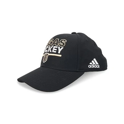 Vegas Golden Knights NHL Adidas "Vegas Hockey" Black Adjustable Hat Cap - Image 1 of 4