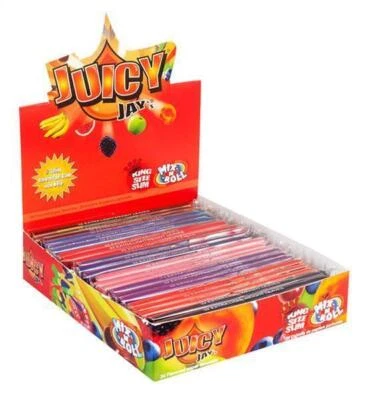 BOX Juicy Jays King Size Slim Mix'n'Roll gemischt Zigarettenpapier Papers - Bild 1 von 2