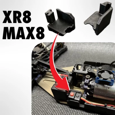 2 Piece TEKNO EB48 ET48 2.0 2.1  Power Switch Mount ESC Hobbywing XR8 MAX8 - Image 1 of 3