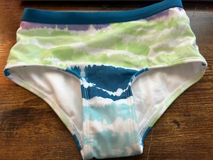Girls Bikini Bottom Tie Dye Blue Green Swimwear ART CLASS size S (6/6X) B89 - Picture 1 of 1