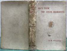 3 / ODES FROM THE GREEK DRAMATISTS TRANSLATED INTO LYRIC METRES BY ENGLISH 1st