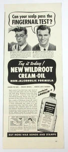 1943 Wildwood Creme Öl Formel Schuppen Shampo Druck Anzeige halbe Seite - Bild 1 von 1