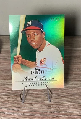 Hank Aaron 2012 Topps Tribute Green /75 (Milwaukee/Atlanta Braves) - Image 1 of 3