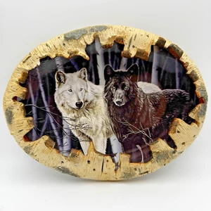 Bradford Exchange Wolf Plaque Plate Prophets Of The Pack Spirits Of The Forest - Picture 1 of 6