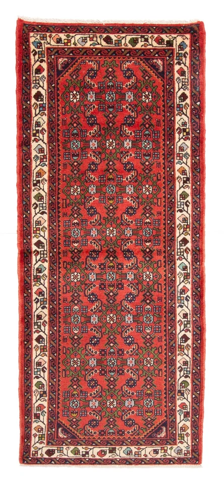 2英尺6英寸x6英尺1英寸复古手工打结长条地毯传统东方羊毛地毯 — 第 1/4 张图片