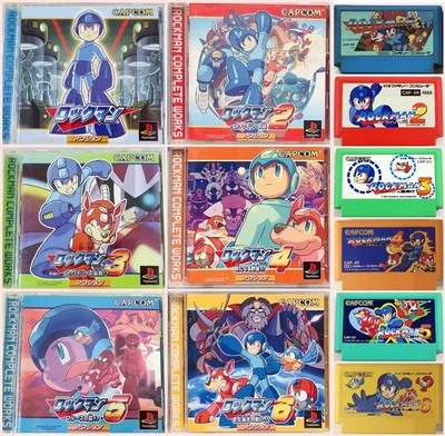 Megaman Rockman 1 2 3 4 5 6 set Nintendo Famicom & Play Station PS1 NTSC-JAPAN - Image 1 of 4