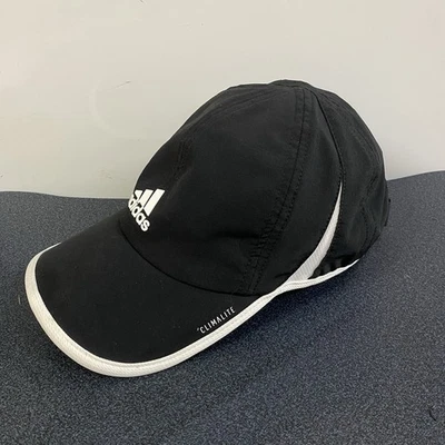 Adidas Cap Hat Adult One Size Strapback Featherlight Black CLIMALITE Golf Tennis - Image 1 of 4