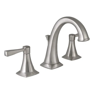 Grifo de baño de latón de 2 manijas Design House Perth en níquel satinado de 8 pulgadas Foto 1 de 3