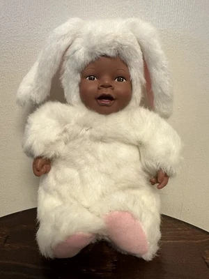RARE Anne Geddes African American Baby Bunny Rabbit Plush 9” - Image 1 of 4
