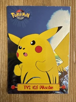 Topps Pokemon TV series #TV2 Pikachu #25 Blue Label Holo MP - Image 1 of 2