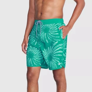 Speedo Men's Swim Trunks Swimwear UPF 50+ 7" Floral Print Shorts - Picture 1 of 9