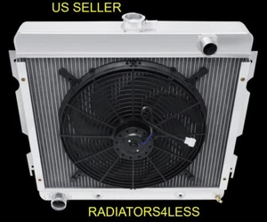 VENTILADOR RADIADOR DE ALUMINIO DE 3 FILAS CHAMPION 16" 70 71 72 DODGE DART VALIENTE BLOQUE GRANDE - Imagen 1 de 5