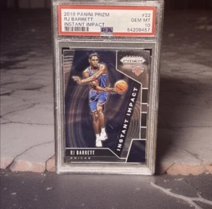 2019 Panini Prizm Instant Impact Silver RJ Barrett Rookie RC #22, PSA 10, Pop 38 - Picture 1 of 2