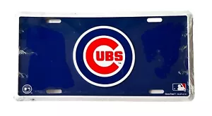 Chicago CUBS BLUE Embossed Aluminum Metal License Plate Tag Size 6x12 - Picture 1 of 2