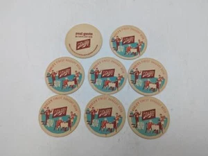 Set of 8 3.5" Vintage 1962 Schlitz Brewing Company Real Gusto Beer Coasters - Picture 1 of 3