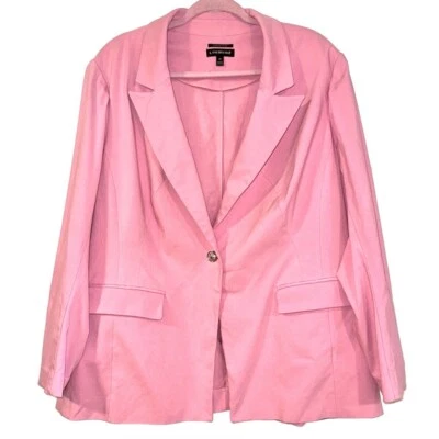 Blazer Lane Bryant The Bryant Mujer Talla 26 Rosa Un Botón Clásico Oficina Foto 1 de 4