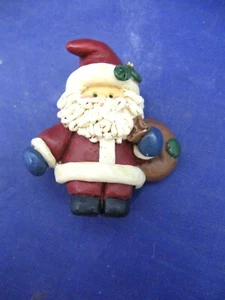 VINTAGE "WEIHNACHTSMANN" SCHMUCK ANSTECKNADEL - RESIN ?   SCHÖN GEMACHT - 2" GROSS - Bild 1 von 4