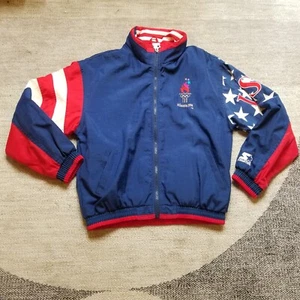 Vintage Atlanta Olympics Starter Jacket Womens Large Team USA 1996 Dream Team - Picture 1 of 15