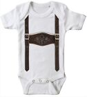 12731 Baby Body Quality Teddy 6-24 Months Oktoberfest Suspenders Leather Pants