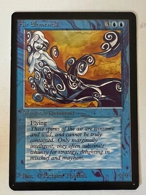 Magic the Gathering Beta MTG Air Elemental NM-  (Beta Bob) - Image 1 of 2