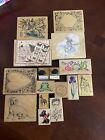 Rubber Stamps 38 Wood Mounted Lot Various Brands Vintage Set Of 15