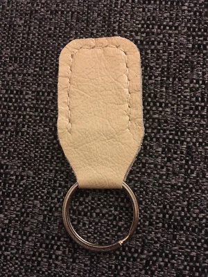 Luxury Men/Women/Unisex Durable Fashion Leather Keychain Beige Handsewn   - Image 1 of 3