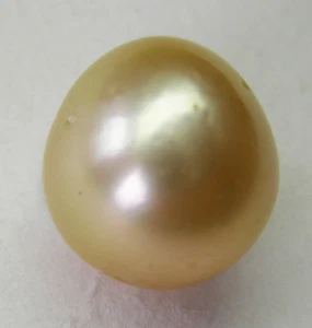 11.9mm!! AUST GOLD SOUTH SEA PEARL 100% UNTREATED UNDRILLED +CERT AVAILABLE - Picture 1 of 1