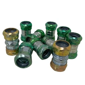 10 neue 3/4" Kompression Typ Metall EMT Elektro Metallrohr wasserdichte Kupplungen - Bild 1 von 3