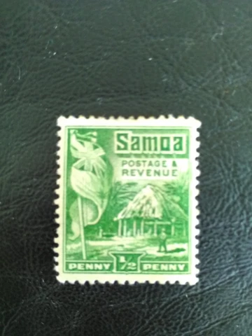 SAMOA M/MINT STAMP 1921 NATIVE HUT 1/2d GREEN SG149 Cover