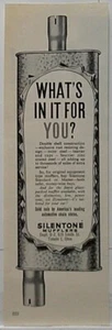 1962     Silentone Mufflers WHAT'S IN IT FOR YOU?   Magazine Print Ad - Picture 1 of 1