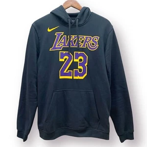 Nike NBA Lebron James #23 LA Lakers Hoodie Sweater Fleece Men Size M Basketball - Picture 1 of 8