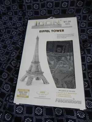 ICONX Torre Eiffel 3D Modelo Corte Láser 2015 Fascinaciones Hoja de Acero Detallada NUEVO Foto 1 de 4