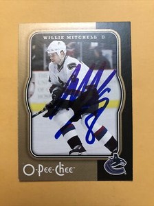 Willie Mitchell Signed Vancouver Canucks Card 1