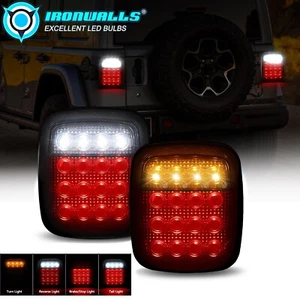 16 Led Tail Light Brake Turn Light Reverse Brake Lamp For Jeep Wrangler YJ TJ CJ - Imagen 1 de 12
