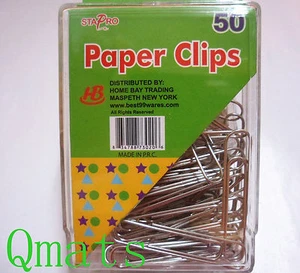 50/100/200 piezas (tú eliges) clips de papel de oficina jumbo grandes de metal para archivos - Imagen 1 de 1