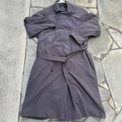 Vintage Chaps Ralph Lauren Trench Coat 42 Short Taupe Wool Lined Rain Repellent - Image 1 of 4