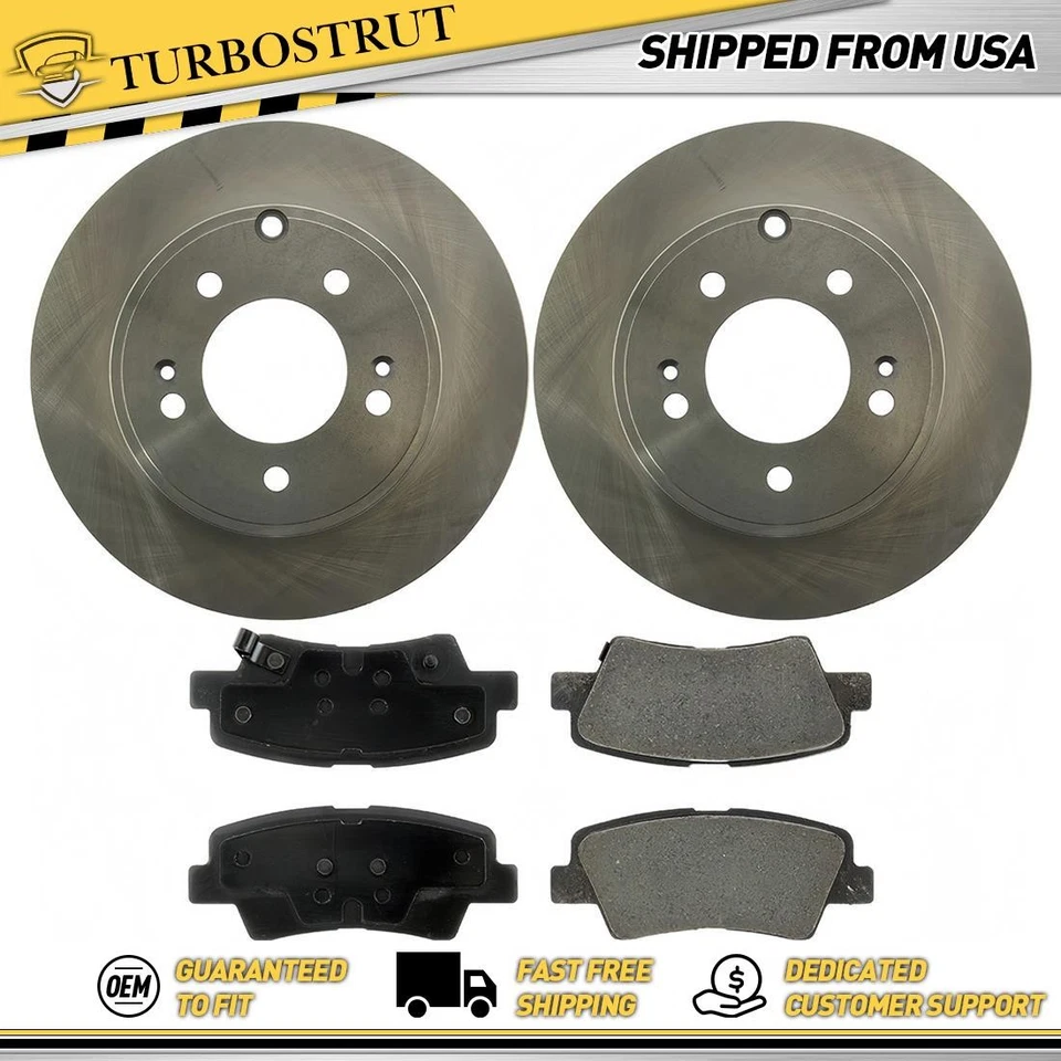 Kit de pastillas de freno rotores de freno traseros originales para Hyundai Sonata 2008 2009 3,3 L Foto 1 de 1